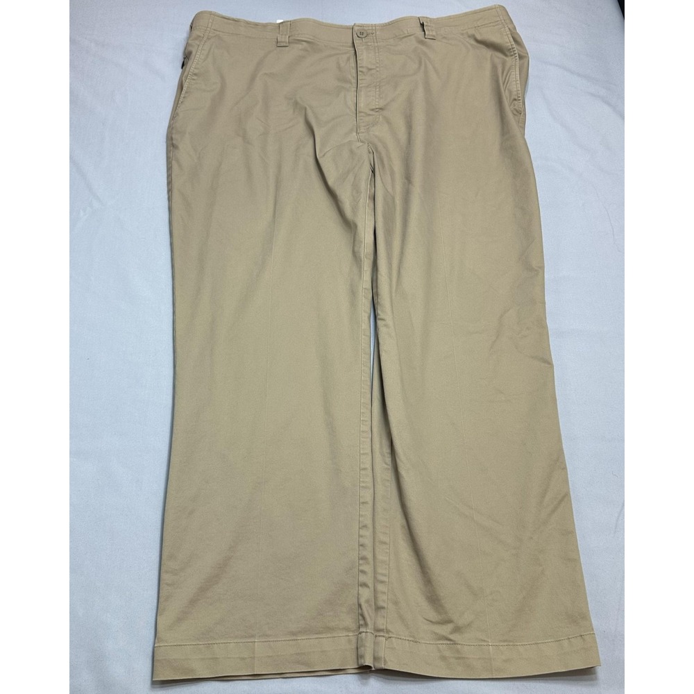 Oak Hill Tech Pants Mens 48x30 Brown Chino Big Tall Casual Classic Office